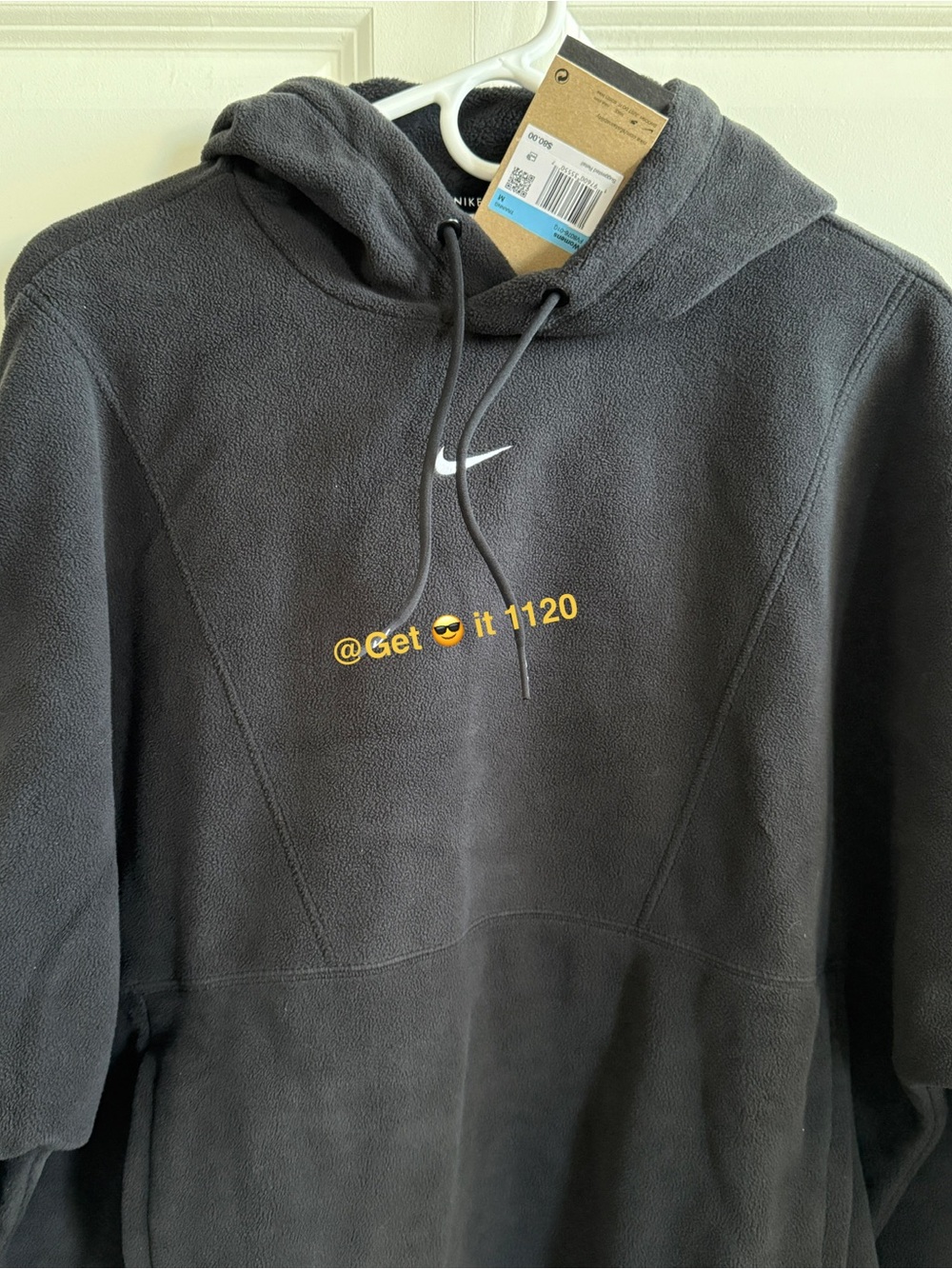 Nike One Women's Oversized Therma-FIT Pullover Fleece Hoodie FV8076-010 Black M - Picture 5 of 12